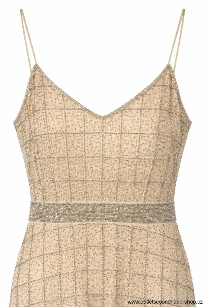DLOUHÉ SPOLEČENSKÉ ŠATY LACE BEADS Vel. 10